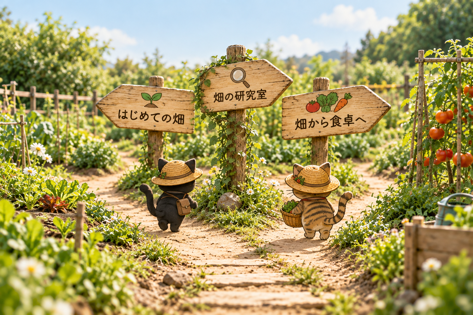 はじめての畑、畑の研究室、畑から食卓へへ続く道しるべ